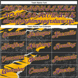 Custom Stitched Black Purple-Gold 3D Pattern Design Torn Paper Style Sports Pullover Sweatshirt Hoodie
