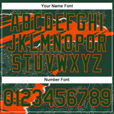 Custom Stitched Green Orange 3D Pattern Design Torn Paper Style Sports Pullover Sweatshirt Hoodie
