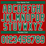 Custom Stitched Red Kelly Green-White Christmas 3D Sports Pullover Sweatshirt Hoodie