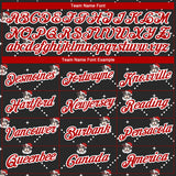 Custom Stitched Black Red-White Christmas Dog Wearing Santa Claus Costume 3D Sports Pullover Sweatshirt Hoodie