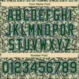 Custom Cream Green-Royal 3D Pattern Design Dollar Authentic Basketball Jersey