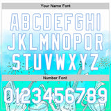 Custom White Light Blue 3D Pattern Design Music Festival Musical Instruments Authentic Baseball Jersey