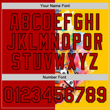 Custom Yellow Red-Black 3D Pattern Design Music Festival Watercolor Guitar Authentic Baseball Jersey