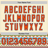 Custom Cream Orange-Royal 3D Pattern Design Traditional African Ethnic Style Authentic Baseball Jersey