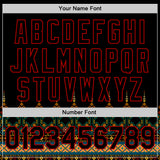 Custom Black Red 3D Pattern Design Traditional African Ethnic Style Authentic Baseball Jersey