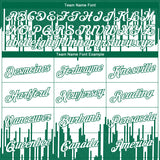 Custom White Kelly Green Abstract Vertical Lines Authentic City Edition Basketball Jersey