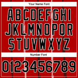 Custom Red Black-White Lines Authentic City Edition Basketball Jersey