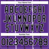 Custom Purple Black-White Lines Authentic City Edition Basketball Jersey