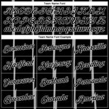 Custom Black White Lines Authentic City Edition Basketball Jersey