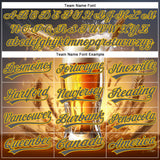 Custom Steel Gray Yellow 3D Pattern Design International Beer Day Authentic Baseball Jersey
