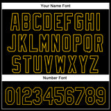 Custom Black Yellow 3D Pattern Design International Beer Day Authentic Baseball Jersey