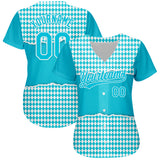 Custom Lakes Blue White 3D Pattern Design Oktoberfest Authentic Baseball Jersey