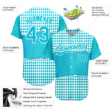 Custom Lakes Blue White 3D Pattern Design Oktoberfest Authentic Baseball Jersey