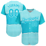 Custom Lakes Blue White 3D Pattern Design Oktoberfest Authentic Baseball Jersey