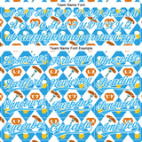 Custom White Sky Blue 3D Pattern Design Beer Festival Authentic Baseball Jersey