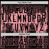 Custom Black Medium Pink 3D Pattern Design Dripping Splatter Art Authentic Baseball Jersey