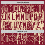 Custom Crimson City Cream 3D Pattern Design Dripping Splatter Art Authentic Baseball Jersey