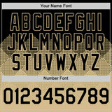 Custom Black Vegas Gold 3D Pattern Design Gradient Square Shapes Authentic Baseball Jersey