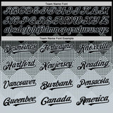 Custom Black Silver 3D Pattern Design Gradient Square Shapes Authentic Baseball Jersey