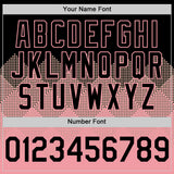 Custom Black Medium Pink 3D Pattern Design Gradient Square Shapes Authentic Baseball Jersey