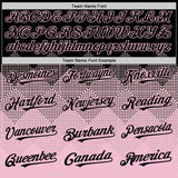 Custom Black Light Pink 3D Pattern Design Gradient Square Shapes Authentic Baseball Jersey
