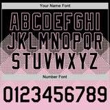 Custom Black Light Pink 3D Pattern Design Gradient Square Shapes Authentic Baseball Jersey