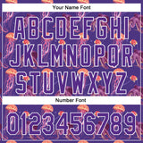 Custom Purple White 3D Pattern Design Jellyfish And Octopus Authentic Baseball Jersey