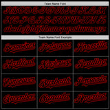 Custom Black Red 3D Pattern Design Abstract Splatter Grunge Art Authentic Baseball Jersey