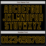 Custom Black Gold 3D Pattern Design Abstract Splatter Grunge Art Authentic Baseball Jersey