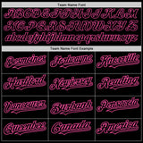 Custom Black Pink 3D Pattern Design Abstract Splatter Grunge Art Authentic Baseball Jersey
