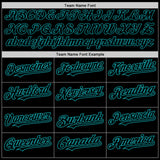 Custom Black Teal 3D Pattern Design Abstract Splatter Grunge Art Authentic Baseball Jersey