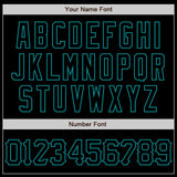 Custom Black Teal 3D Pattern Design Abstract Splatter Grunge Art Authentic Baseball Jersey