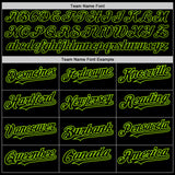 Custom Black Neon Green 3D Pattern Design Abstract Splatter Grunge Art Authentic Baseball Jersey