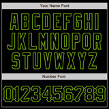 Custom Black Neon Green 3D Pattern Design Abstract Splatter Grunge Art Authentic Baseball Jersey