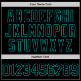 Custom Black Aqua 3D Pattern Design Abstract Splatter Grunge Art Authentic Baseball Jersey