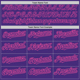 Custom Purple Pink 3D Pattern Design Abstract Splatter Grunge Art Authentic Baseball Jersey