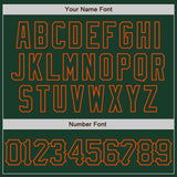 Custom Green Orange 3D Pattern Design Abstract Splatter Grunge Art Authentic Baseball Jersey