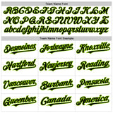 Custom White Black-Neon Green 3D Pattern Design Abstract Sharp Shape Authentic Baseball Jersey