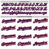 Custom White Royal-Red 3D Pattern Design Abstract Splash Authentic Baseball Jersey