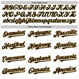 Custom White Black-Old Gold 3D Pattern Design Abstract Splash Authentic Baseball Jersey