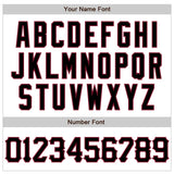Custom White Black-Crimson 3D Pattern Design Abstract Splash Authentic Baseball Jersey