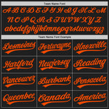 Custom Graffiti Pattern Orange-Black 3D Scratch Authentic Baseball Jersey