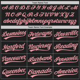 Custom Graffiti Pattern Medium Pink-Black 3D Scratch Authentic Baseball Jersey