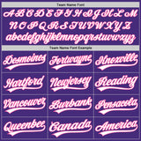Custom Graffiti Pattern Purple Light Blue-Pink 3D Scratch Authentic Baseball Jersey