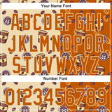 Custom Cream Texas Orange 3D Pattern Design International Coffee Day Authentic Baseball Jersey