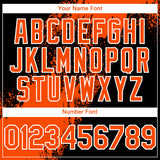 Custom Black Orange-White 3D Pattern Design Abstract Brush Stroke Authentic Baseball Jersey