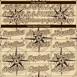 Custom Cream Brown 3D Pattern Design Navigation Compass Authentic Baseball Jersey
