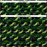 Custom Black Grass Green 3D Pattern Design Crocodile Authentic Baseball Jersey