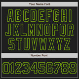 Custom Black Neon Green 3D Pattern Design Curve Lines Authentic Baseball Jersey