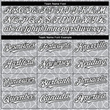 Custom Gray White-Black 3D Pattern Design Arabesque Shape Authentic Baseball Jersey